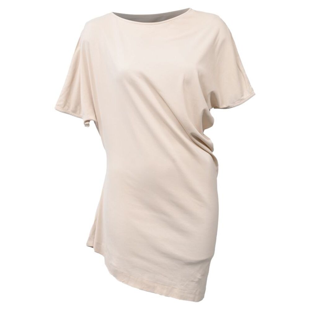 Jil Sander Short Sleeved Top in Beige Cotton